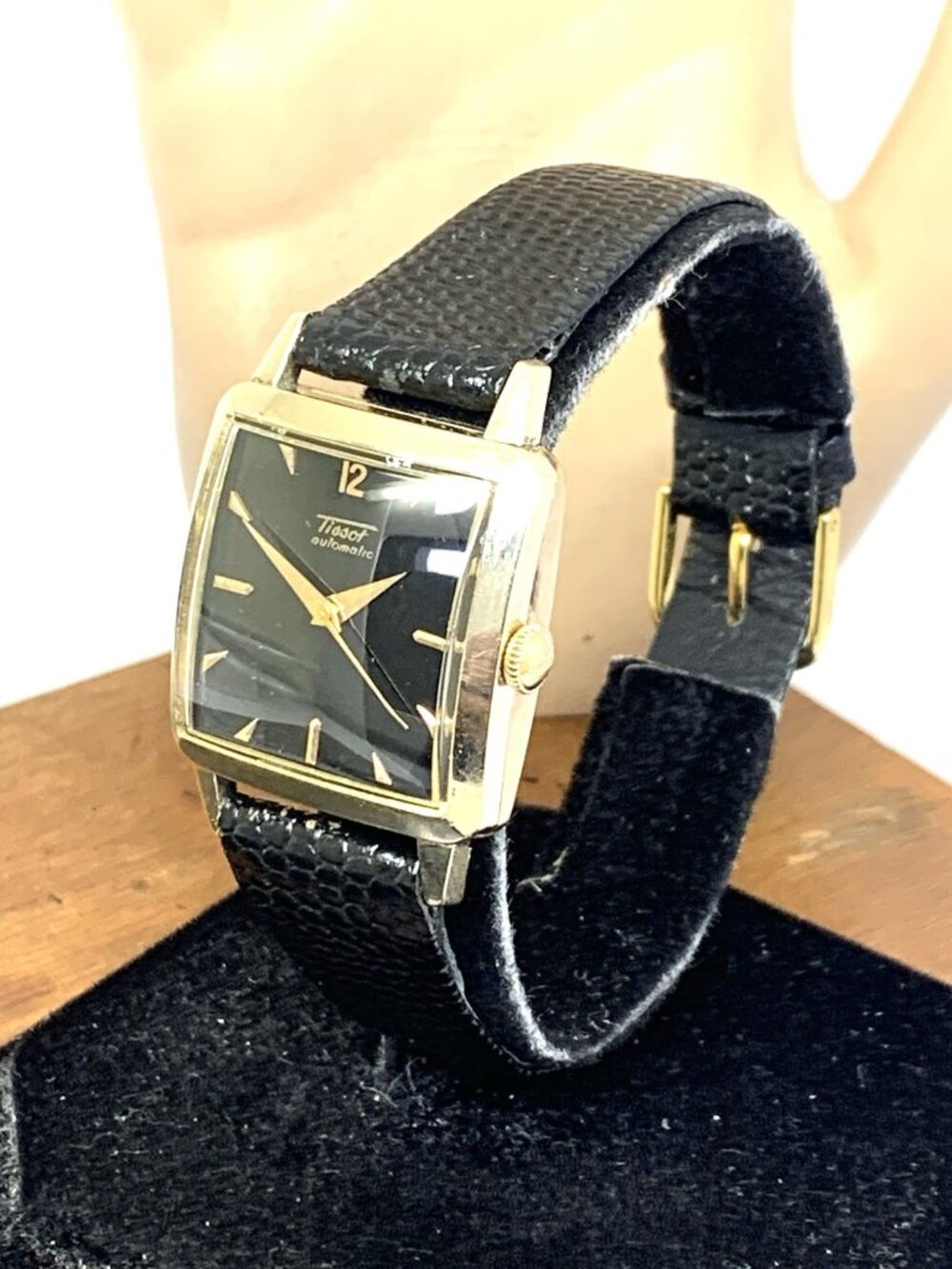 Tissot Men's Watch Swiss Automatic Vintage 1950's Tank 10k Gold Filled Case